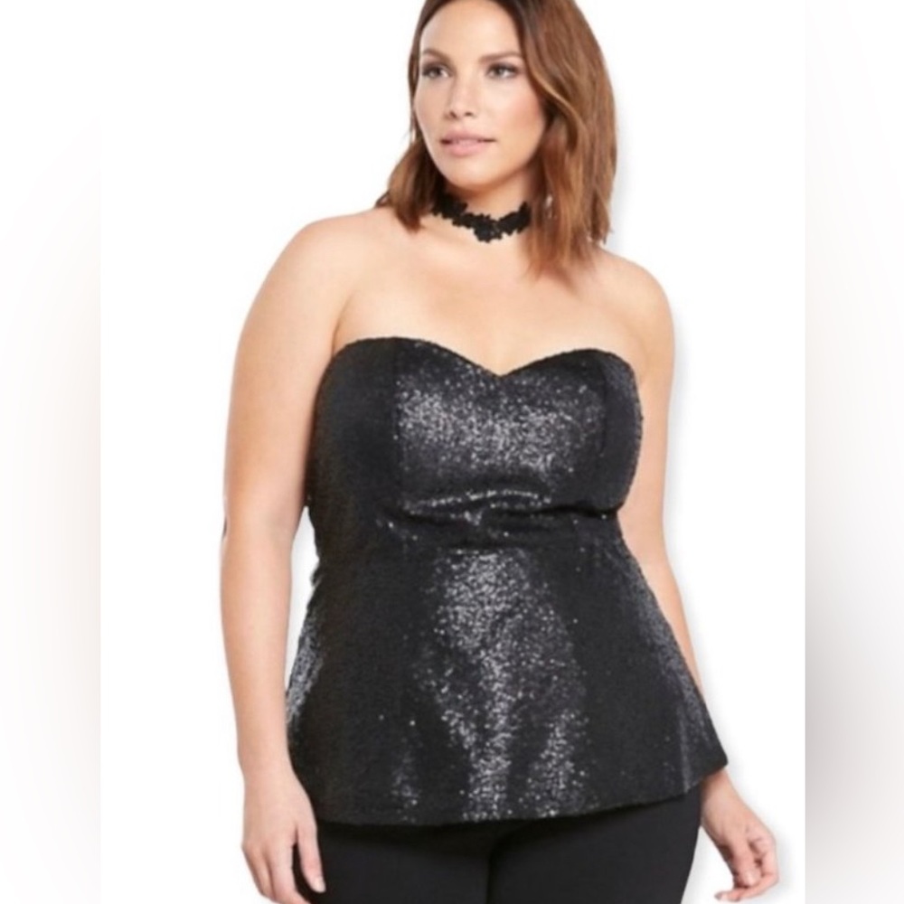 Torrid sequin peplum bustier